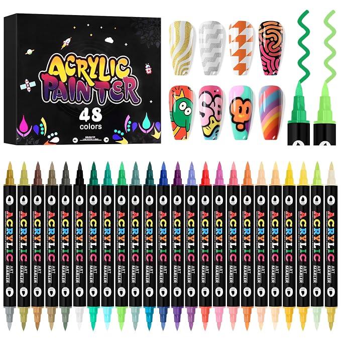 24pcs 48colors-Double-Ended-F
