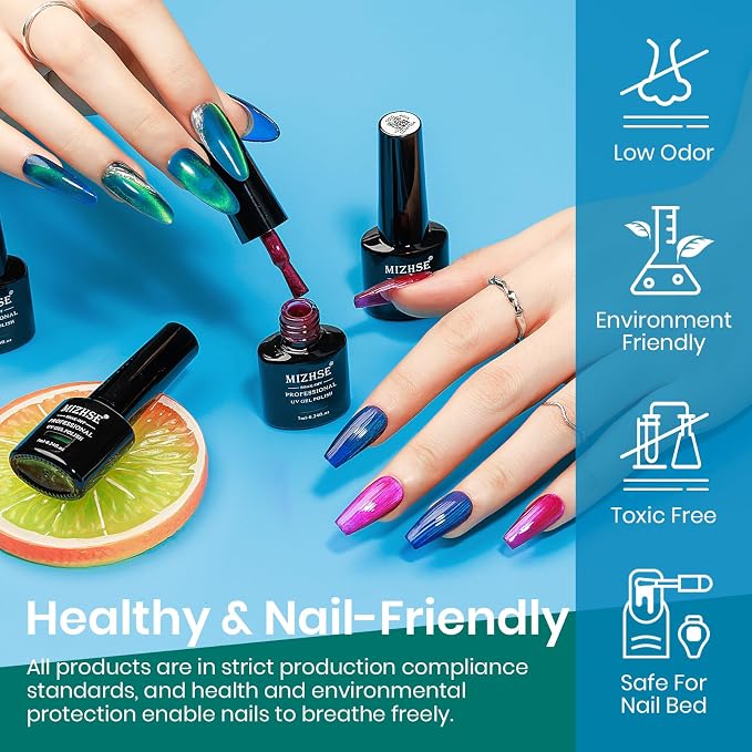 6 Colors Colorful Cat Eye Gel
