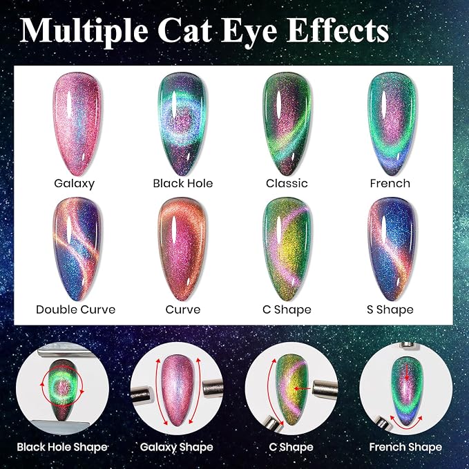 6 Colors Cat Eye Gel Polish