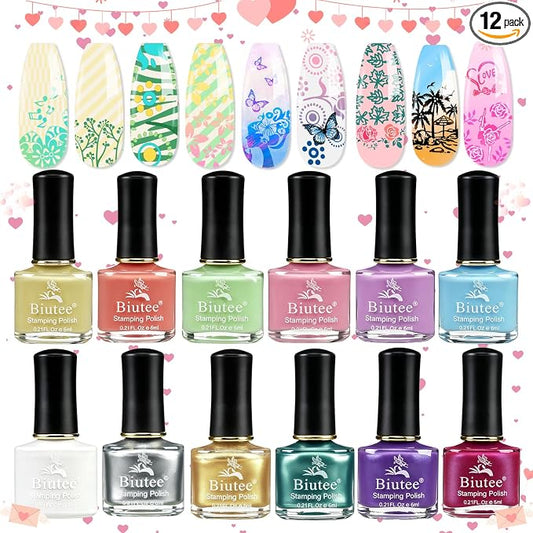 12 Colors stamping polish