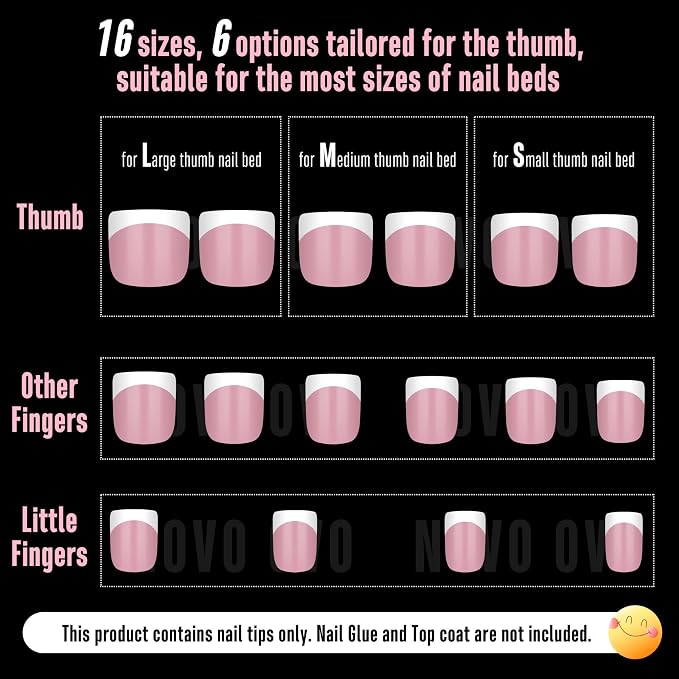 XXS Extra Short Square Round White French Tip BERRY PINK