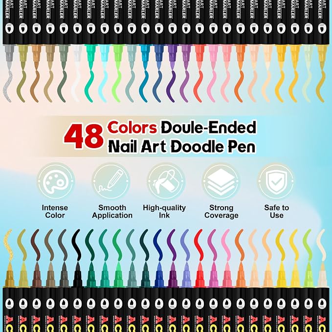 24pcs 48colors-Double-Ended-F