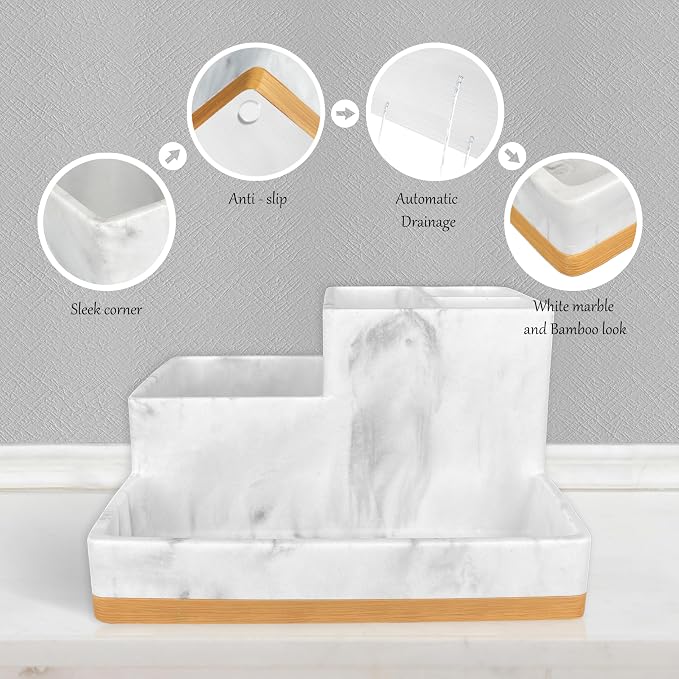 Marble White/Bamboo