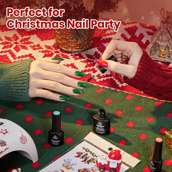 5-Christmas Gel Nail Kit Gifts |80PCS |55 Colors