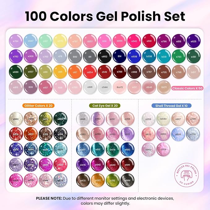 0-100 Colors Beetles Nail Nook