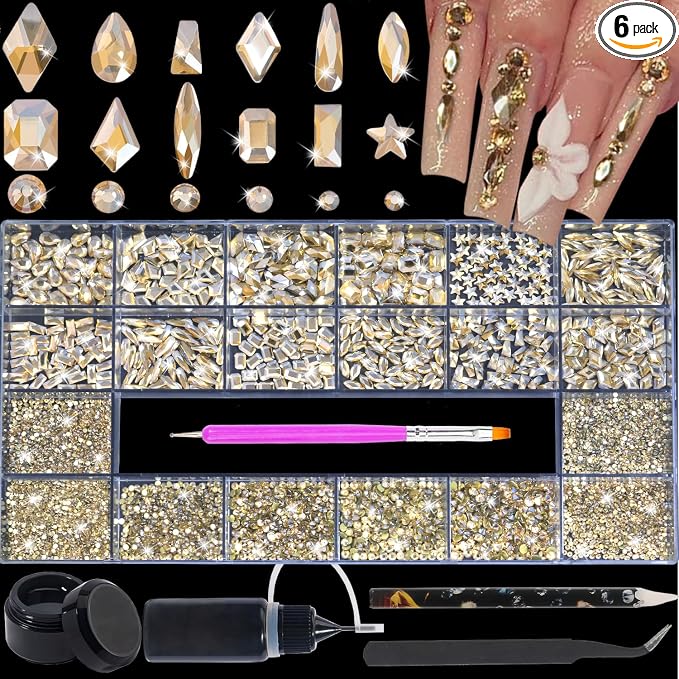Champagne Nail Rhinestones