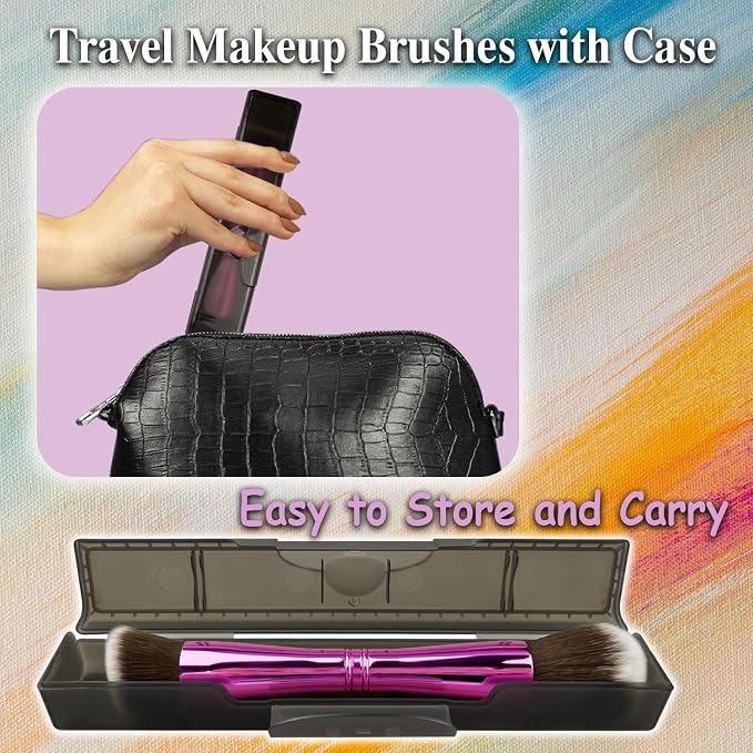purple-4 in 1 makeup brush