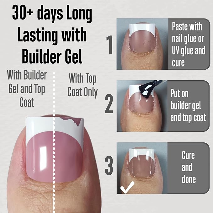 Sharp Square French tip Toe Nail Tips Brown Pink
