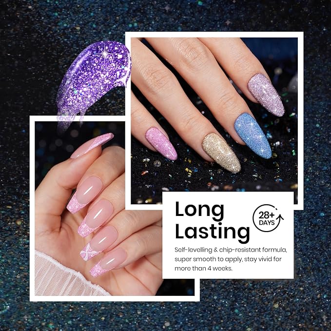 0-0-6 Colors Holographic Gel Polish Kit