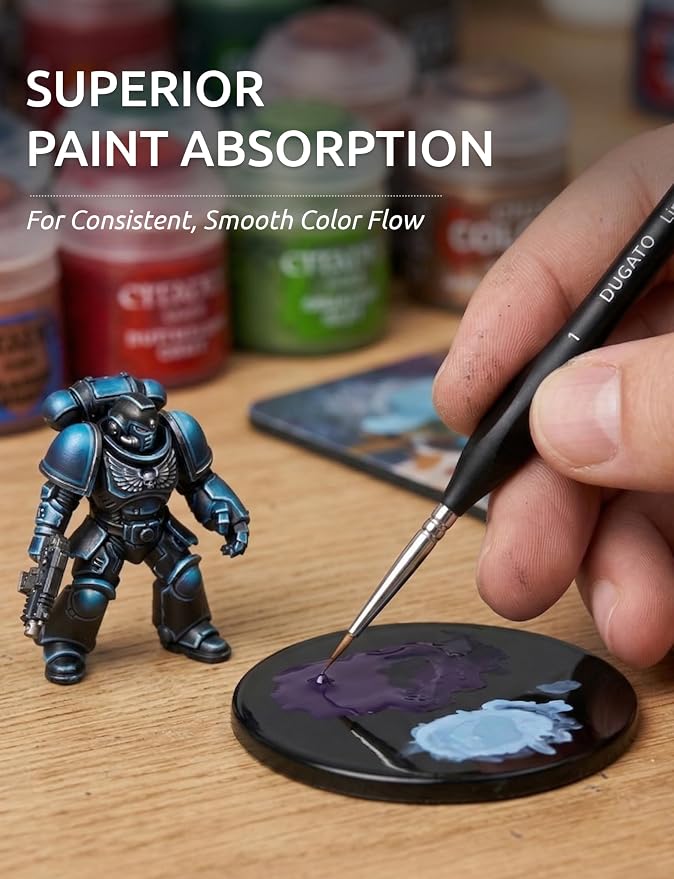 15pcs Fine Paint Brush Set - Black