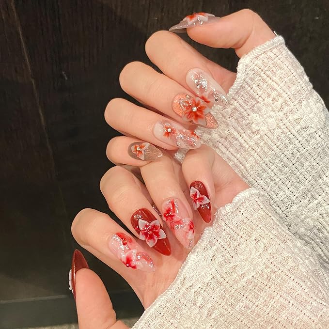 Red 3D Flower