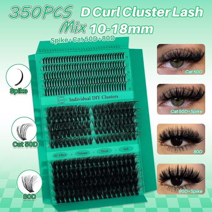 1450Pcs WL+60D+80D+100D,Cat Eye+Spike Lash Kit-10