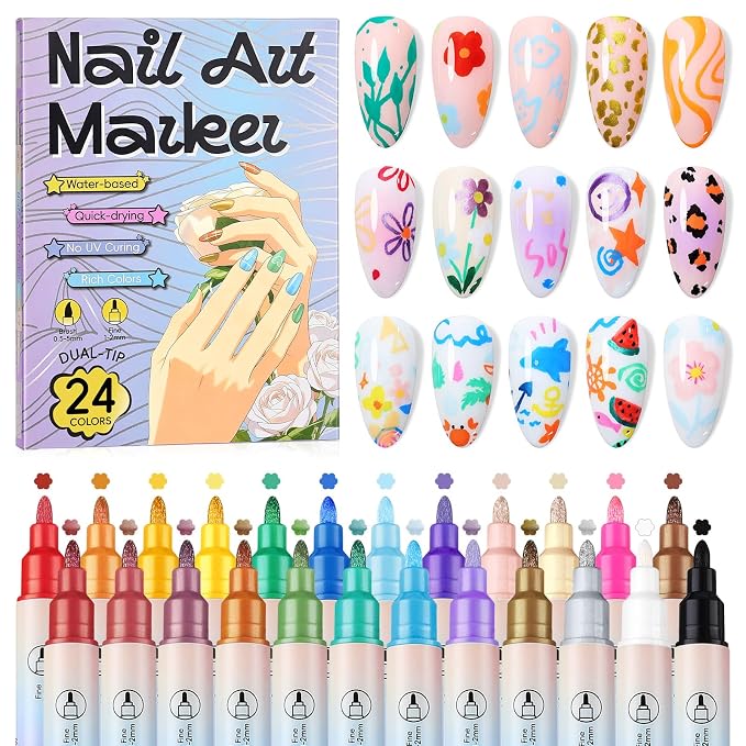 24 Colors Nail Polish Pens Set 1