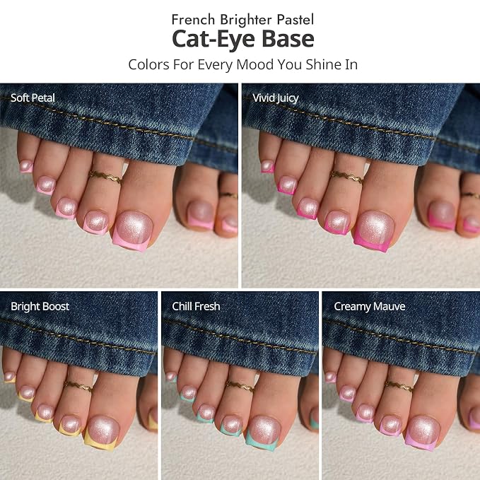 01 S-L - Square Brighter Paste French in Cat Eye Base