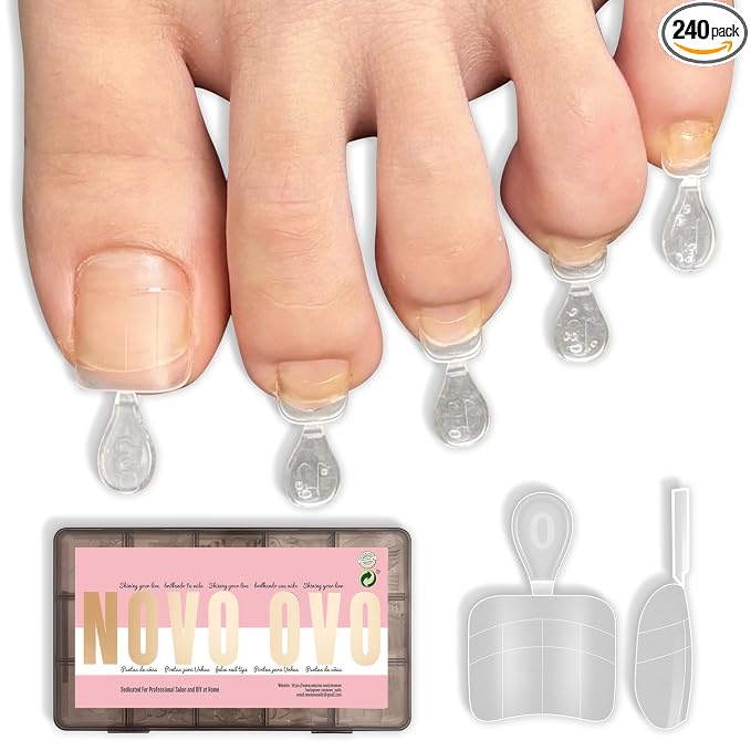 Square Round Toe Nail Tips Half Cover 240