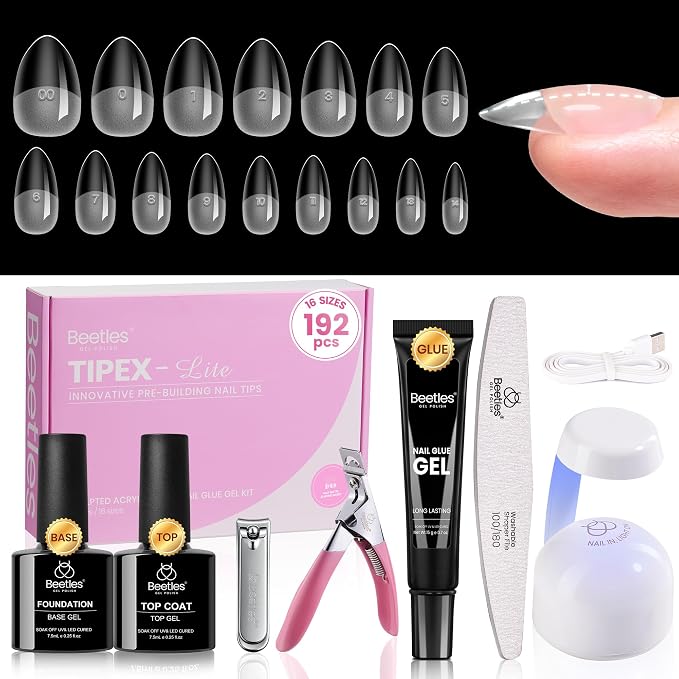 2 - Tipex Lite Nails Kit | Short Almond | 192