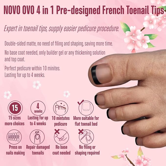 Black French Tip Toenails Brown Pink