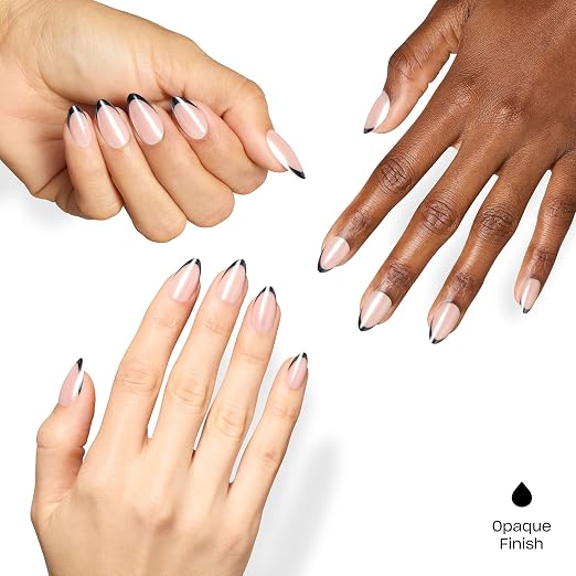 French Rebel | Short Almond French Tip Nail Art