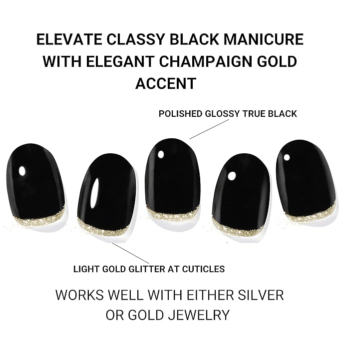 Black W/ Gold Reverse French
