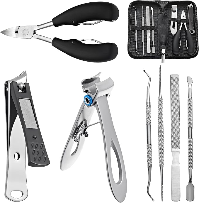 7 Pcs Set (Angled Clippers + Large Toenail Clipper)