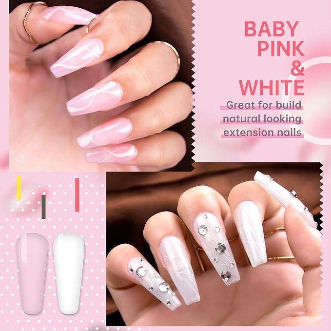 Milky White + Baby Pink