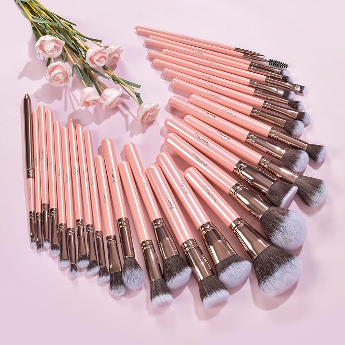 30Pcs Pearl Pink+Large Holder