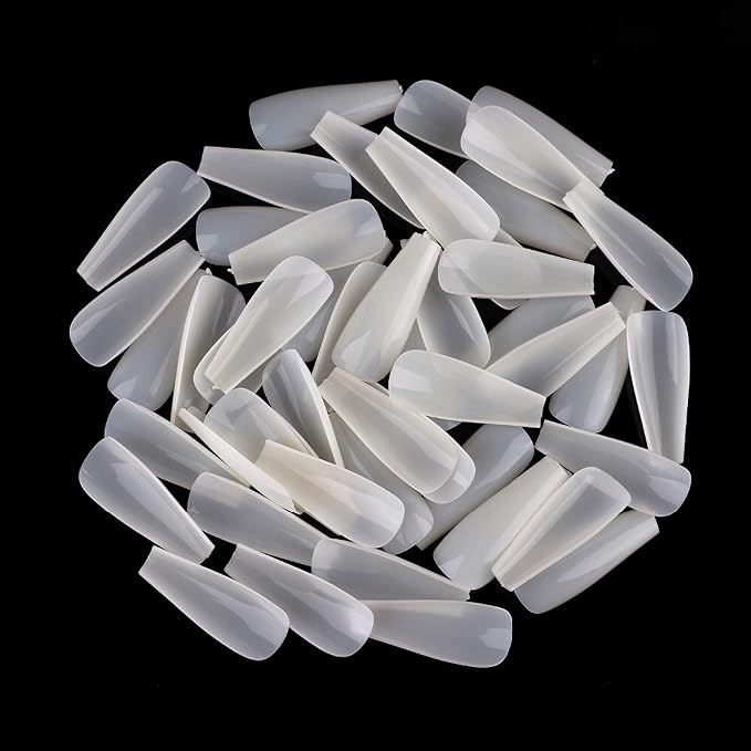 Long Ballerina Nails 600pcs & & Box - Natural