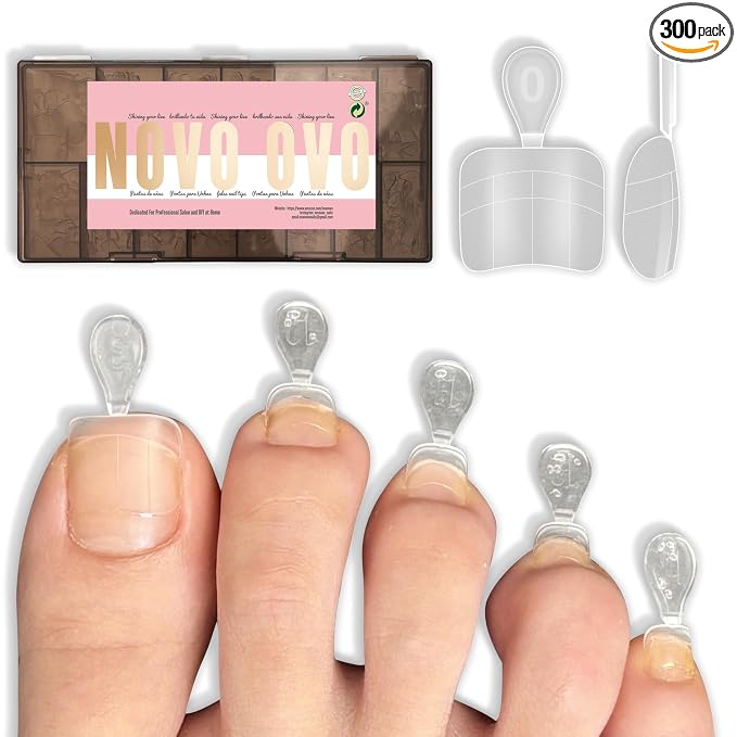 Square Round Toe Nail Tips Half Cover 300