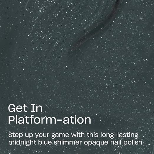 Get in Platform-ation | Opaque Dark Midnight Blue Silver Shimmer