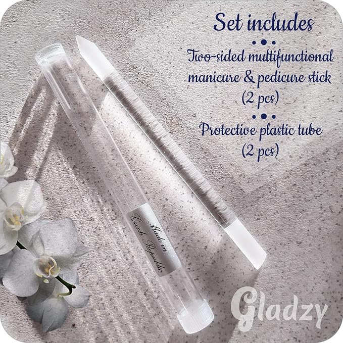 Glass Cuticle Pusher - 2 Pcs
