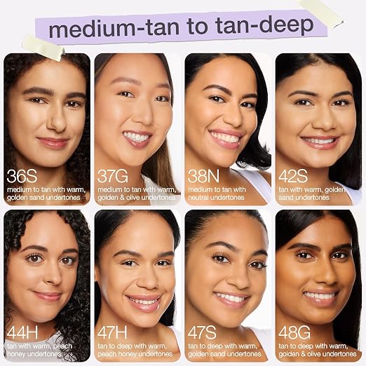 36S medium-tan sand (medium to tan skin with warm, golden undertones)