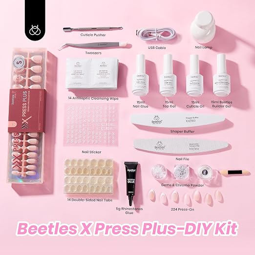 G - Press On Nail Kit | Short Amlond | DIY