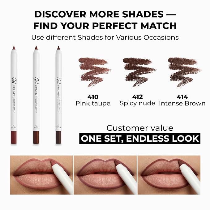 Pack of 3: Pink Taupe, Spicy Nude, Intense Brown