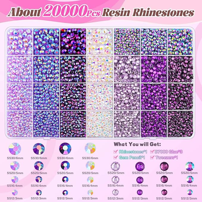 Purple Rhinestones Series