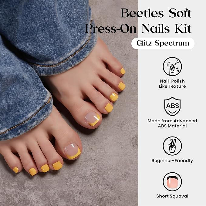 C - ToeNails Kit | Short Squoval | Toenails 288PCS