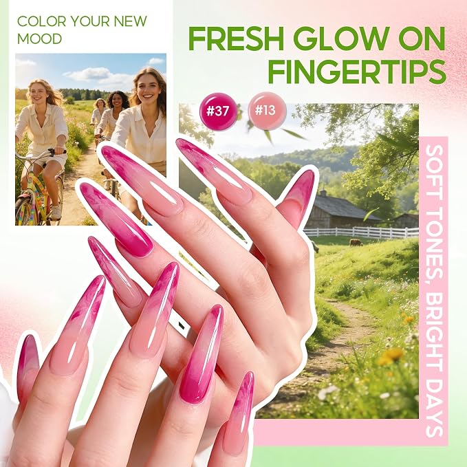 35Pcs Neon Colors+ 5Pcs Top Base Coat