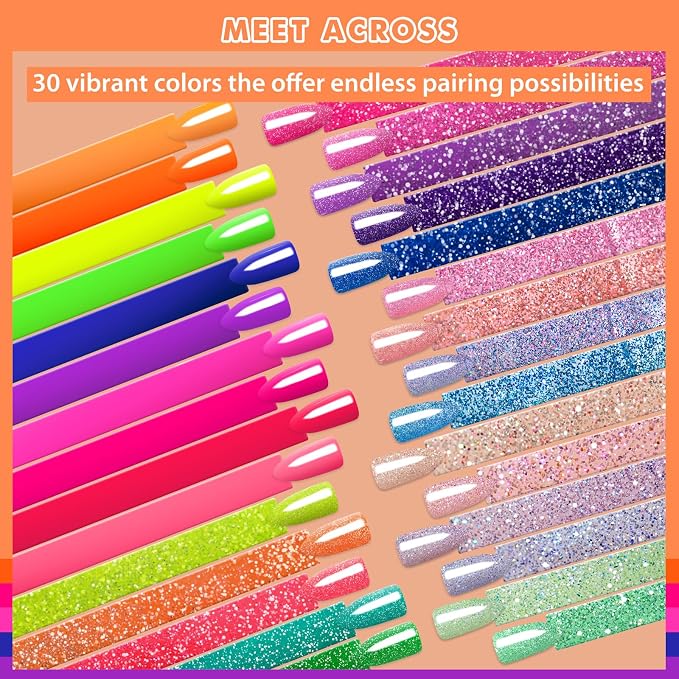30PCS- Glitter Glow