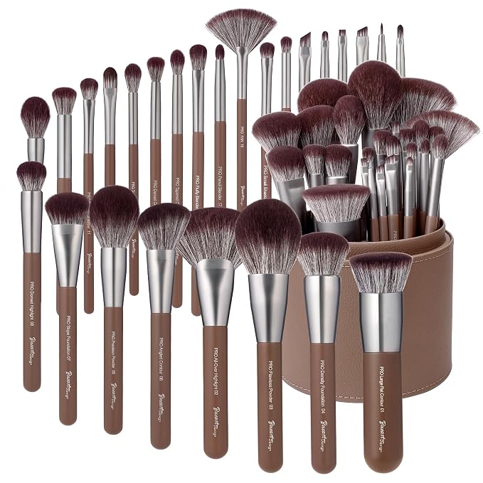26Pcs Chocolate Makeup Brushes