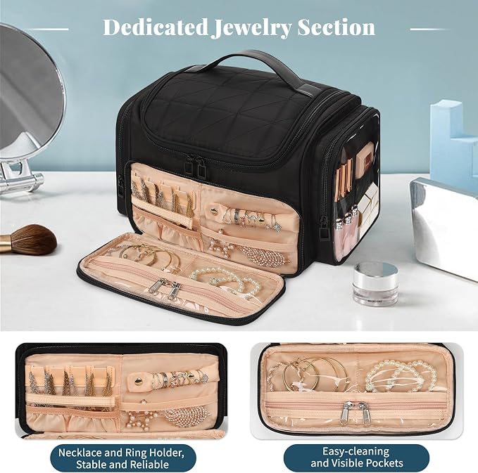 01-XL Black with Jewelry Storage