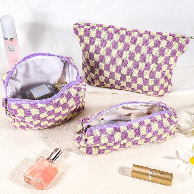B-Checkered 3Pcs Mix Purple
