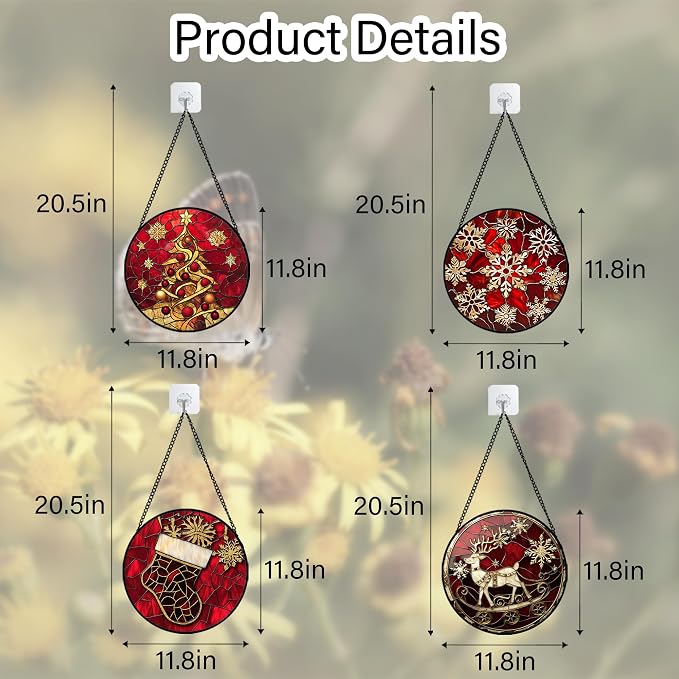 4-piece Set Red Christmas