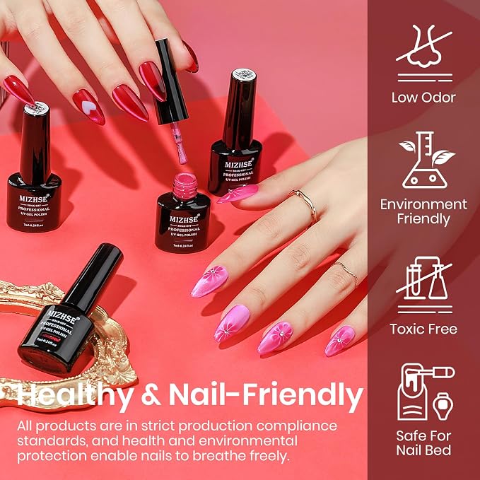 6 Colors Neon Pink Cat Eye Gel