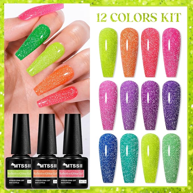 12 Pcs Neon Reflective