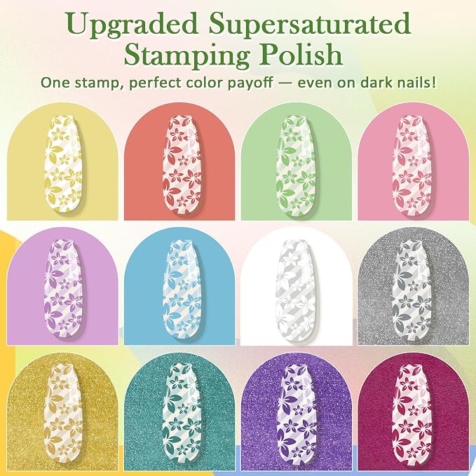 12 Colors stamping polish