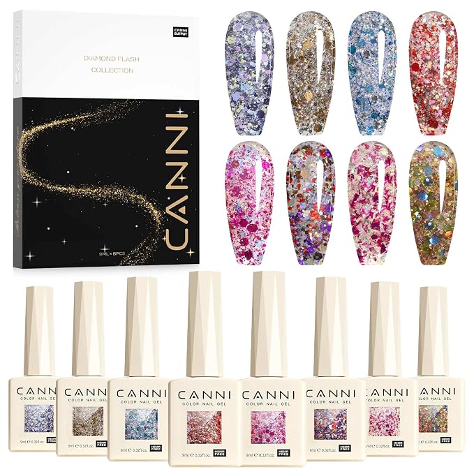 Shiny Blue Red Brown Glitter Set-Kk