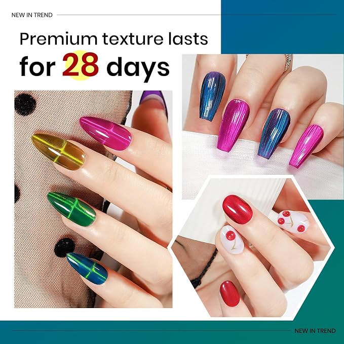 6 Colors Colorful Cat Eye Gel