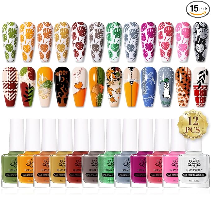 stamping polish fall winter colors