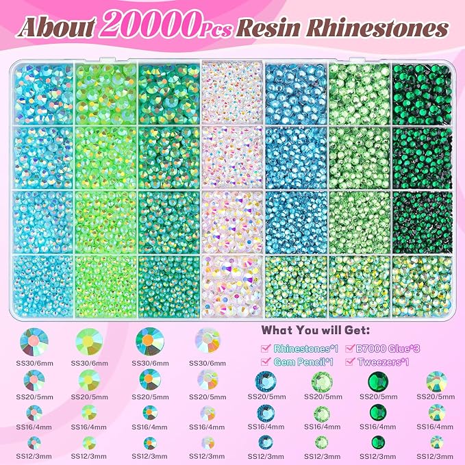 04 Green Rhinestones Series