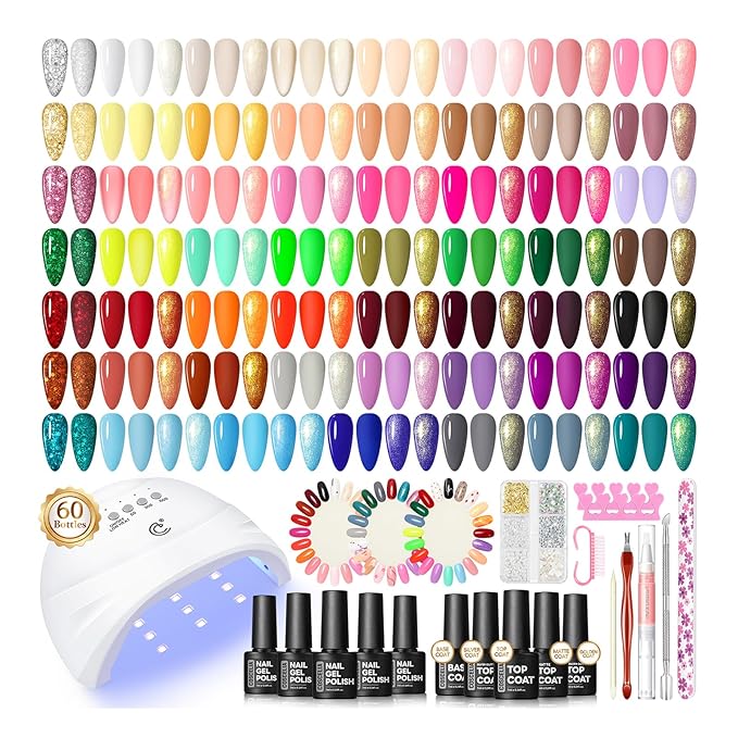 60 Bottles Gel Nail Polish Kit (Collection 3)