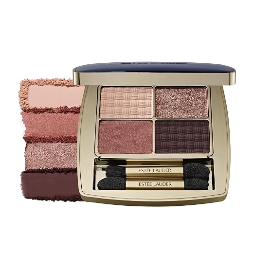 Apres Spree - Warm: pale rosy cream (matte), soft rose (matte), rosy pink (sparkle) and rich brown (